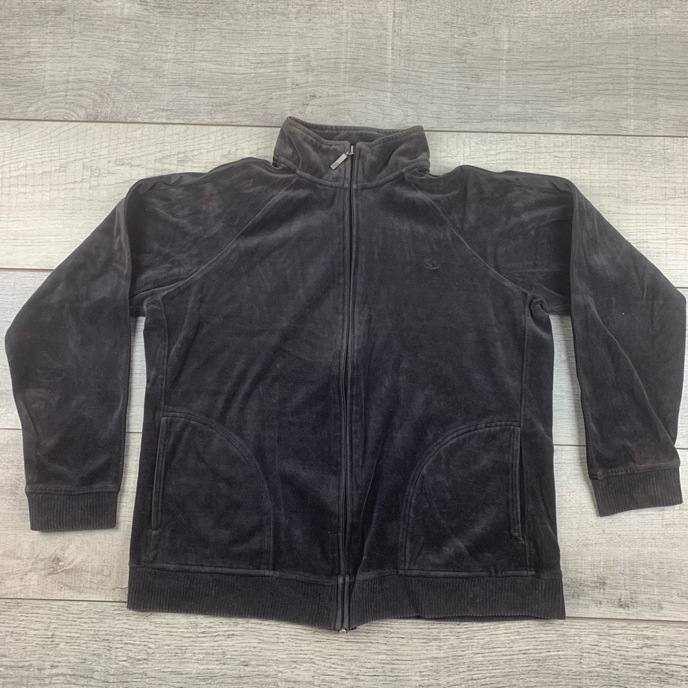 BOLD SPIRIT WOMENS ZIP-UP BROWN SWEATER - L